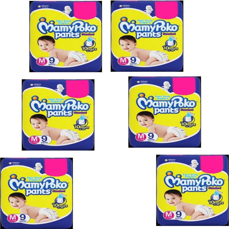 MamyPoko Standard M 9+9+9+9+9+9 pack of 6 - M  (6 Pieces)