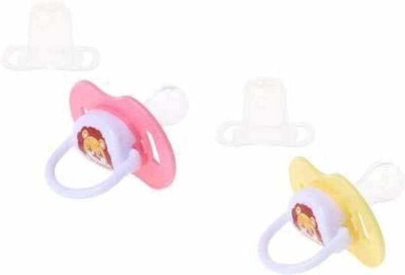 Lilz caress Non-Toxic BPA-Free Silicone Safe and Flexible Soft Nipple Baby Pacifier - Pack of 2 Soother  (Multicolor)