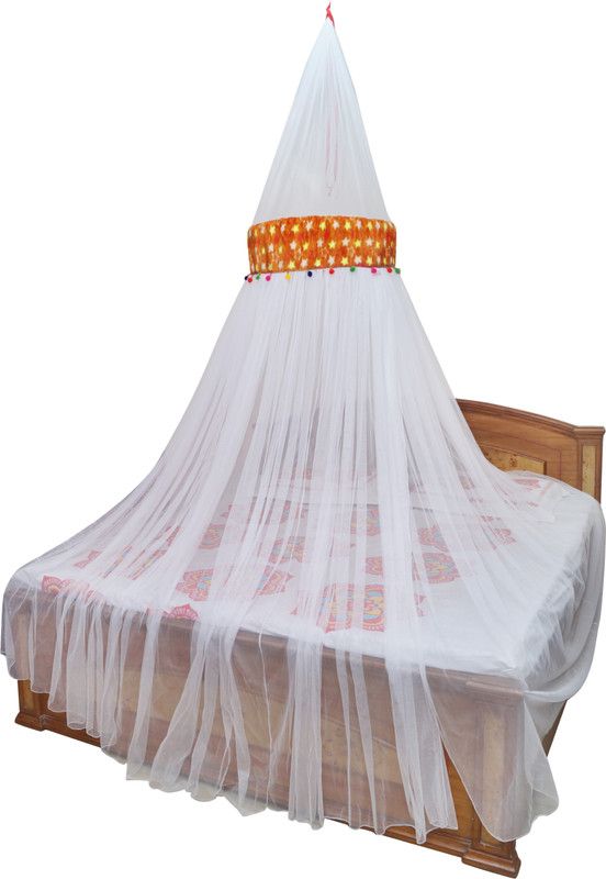 Creative Textiles Cotton Infants Washable CTYMNYZ214173 Mosquito Net  (Multicolor, Ceiling Hung)