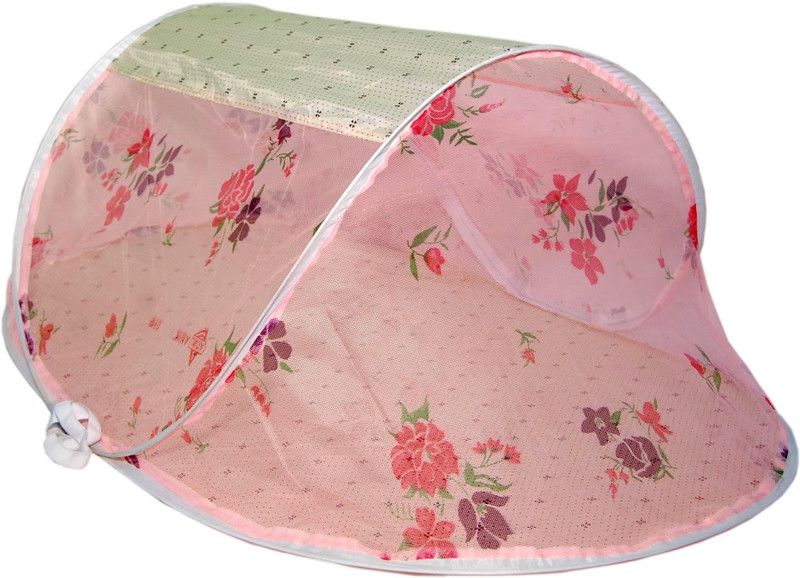 HEALTHY SLEEPING Polyester Infants Washable Baby Mosquito Net  (Deep Pink, Tent)