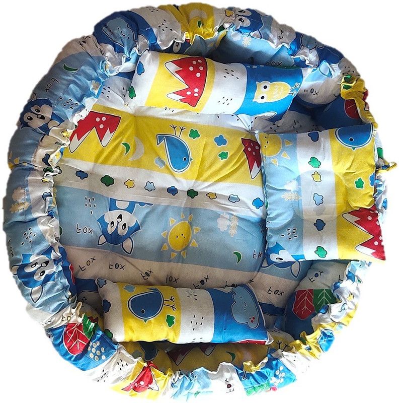 Comfort Zone Cotton Baby Bed Sized Bedding Set  (Multicolor)