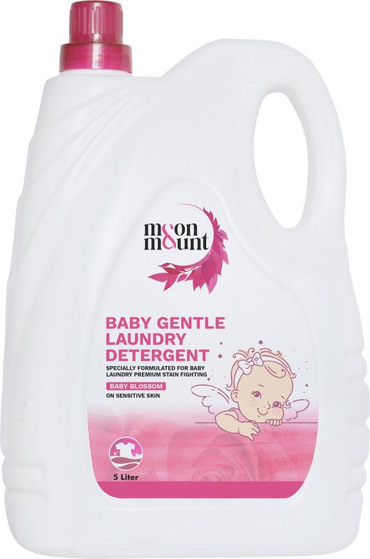 Moon and Mount Baby Laundry Liquid Detergent Stain Fighting Cruelty Free& Biodegradable Formula Blossom Liquid Detergent  (5000 ml)