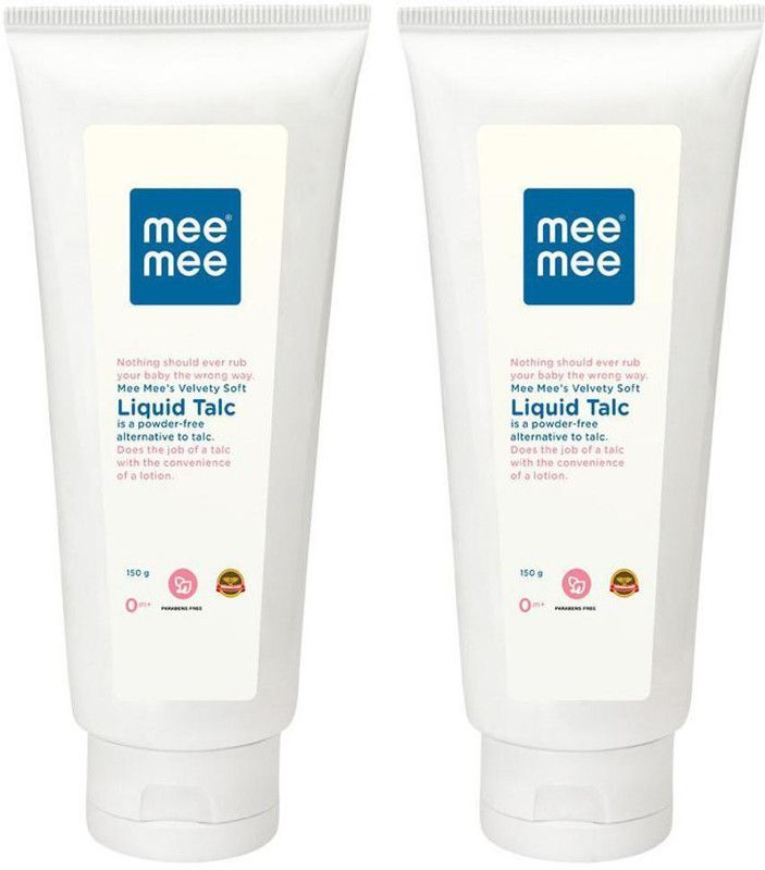 MeeMee fresh feel baby liquid talc,fruit extract, smooth skin, without dust 2 x 150g  (2 x 75 g)