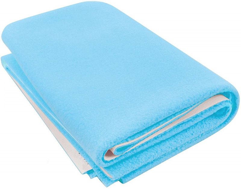 EasyShop Rubber, Rexin, Cotton Baby Bed Protecting Mat  (Light sky blue, Medium)