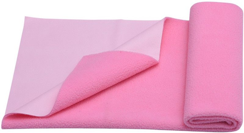 DecorSolution Fleece Baby Bed Protecting Mat  (Pink, Small)