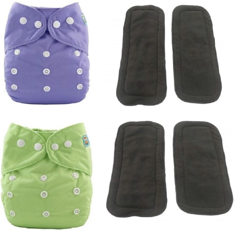 Jaydison Solid Reusable Cloth Button Diaper Reuse Nappy & Insert 0-24m PuGDBVB17