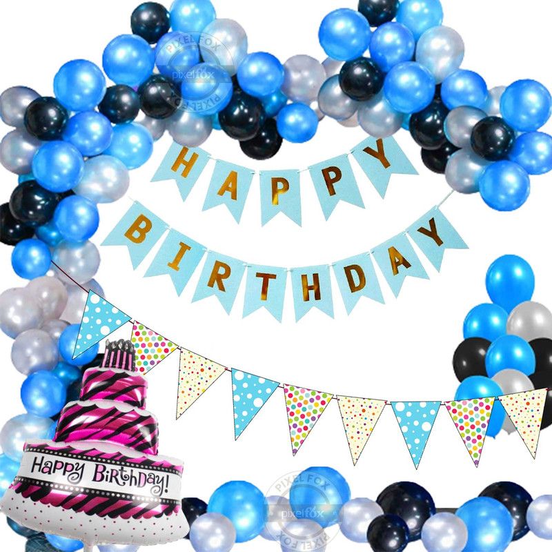 Pixelfox Happy Birthday Decorations Kit  (Set of 35)