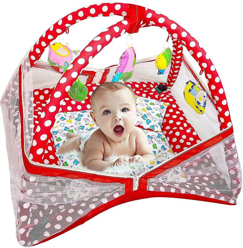 ALLURE Cotton Baby Bed Sized Bedding Set  (Red)