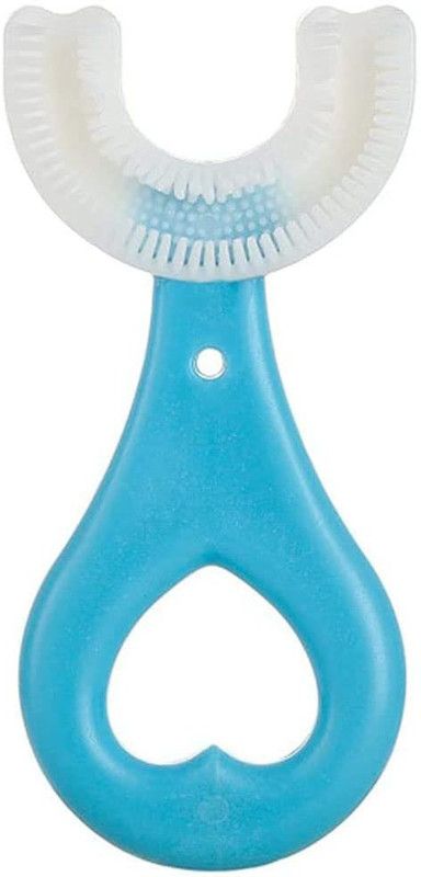 ND BROTHERS Children Mouth-Cleaning Silicone Toothbrush 360 Degree U-shaped (pack of 2) Soft Toothbrush