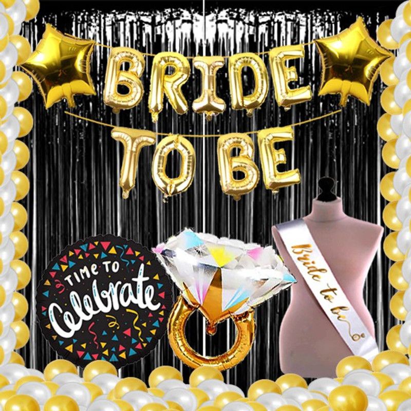 RRW Bride To Be Balloons Decoration Kit Decoration Combo Set (Pack of 46)  (Set of 46)