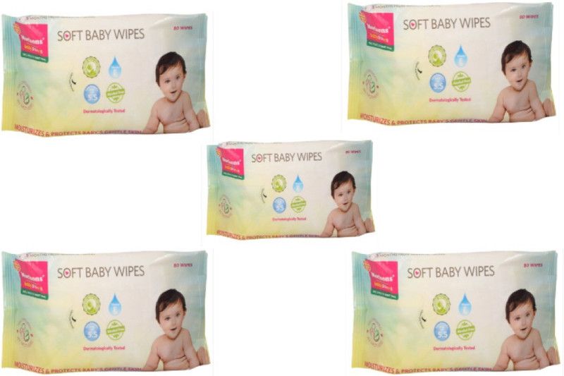 Morisons SOFT BABY WIPES (EACH PACK 80 WIPES)  (5 Wipes)