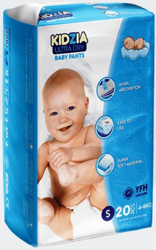 KIDZIA Pant Style Diaper - S SIZE ( 20 Pieces ) PACK OF 1 - S  (20 Pieces)