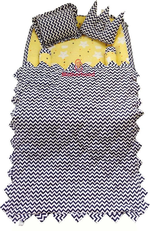Motherhood Cotton Baby Bed Sized Bedding Set  (Yellow)