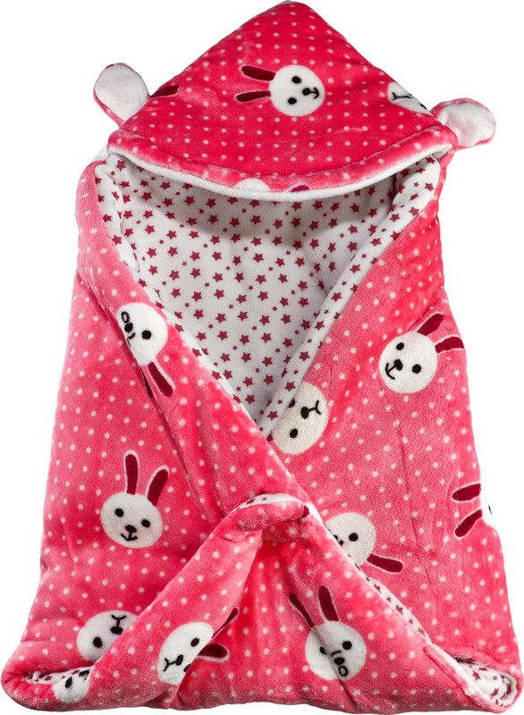 The Household Animal Single Swaddling Baby Blanket for AC Room  (Microfiber, Pink)