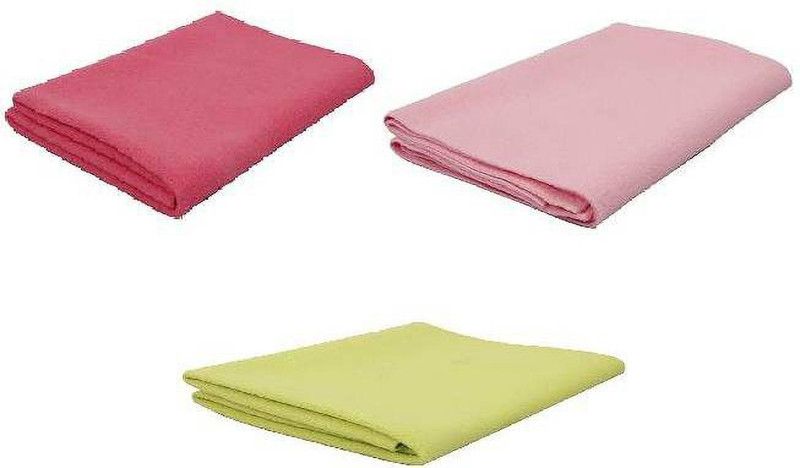 Ruchi store Polycotton Baby Bed Protecting Mat  (Pink, Green, baby pink, Small, Pack of 3)