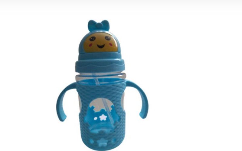 RedHooS Hippo Spout Sipper for Infant/Toddler, 300ml, Anti-Spill Sippy Cup with soft Silicone Spout BPA Free, 6m+ (Multicolor)  (Multicolor)