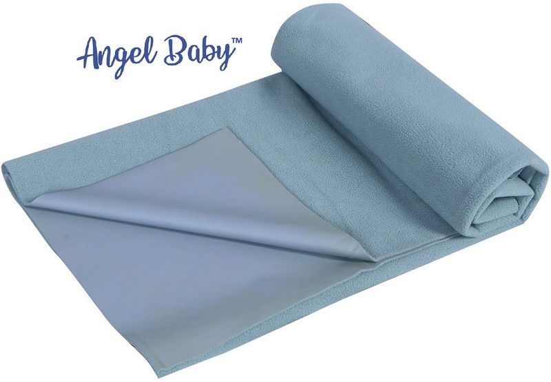 Angel Baby Cotton Baby Bed Protecting Mat  (Light Blue, Small)