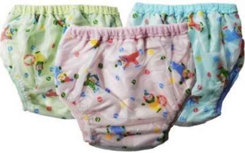 BABIQUE Kids PVC Diaper Joker Plastic Panty Padded Baby Nappy Panty Training Pants with Inner absorbable Cloth & Outer Plastic Reusable & Waterproof pants, plastic panties, diaper covers, nappy covers, nappy wraps, wraps or pilchers .( 3-6 Months )