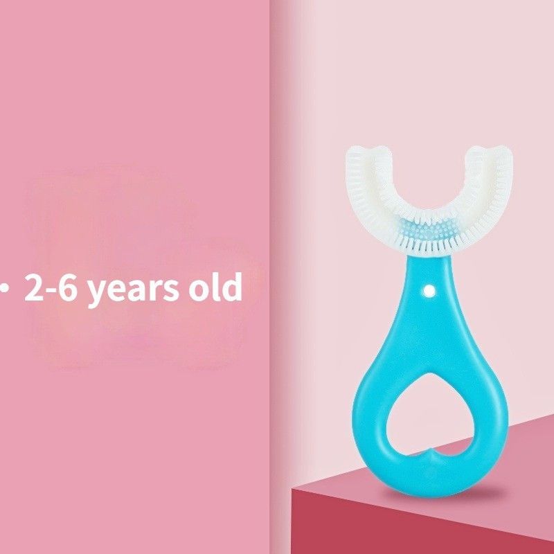 Triangle Ant ™U Shaped Toothbrush for Baby Children's Manual Teeth Whitening 1-6 Years Ultra Soft Toothbrush
