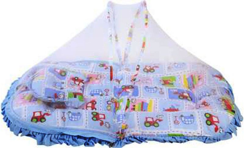 BABY ZONE Cotton Baby Bed Sized Bedding Set  (Sky Blue)