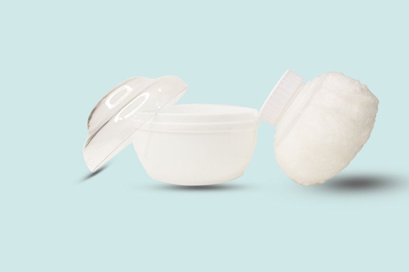 Whoo Baby Powder Puff With Attractive and smooth container  (Light Grey)