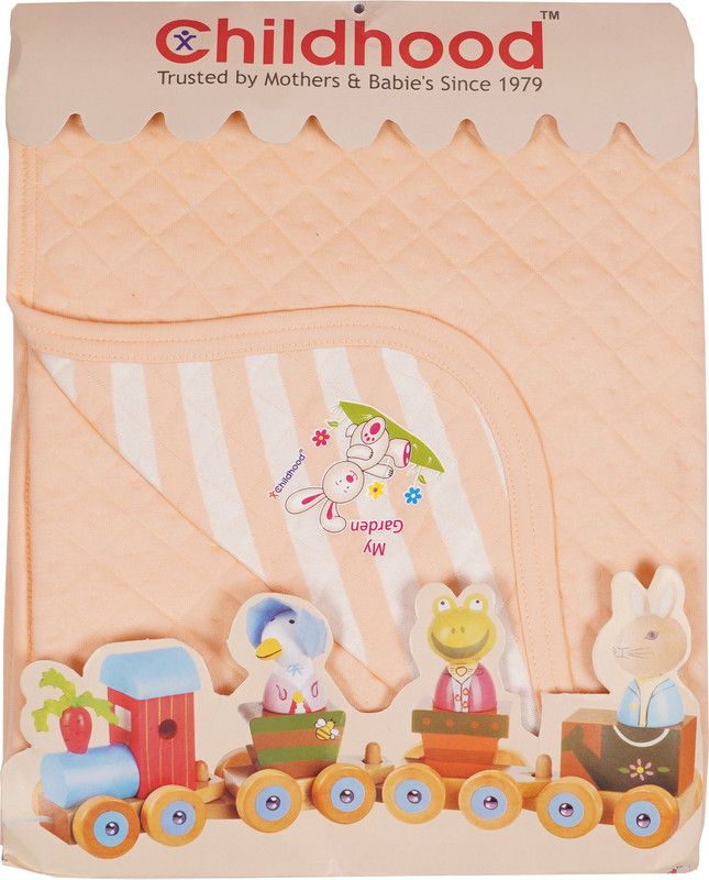 Xchildhood Cartoon Single Thermal Blanket for Mild Winter  (Cotton, Peach)