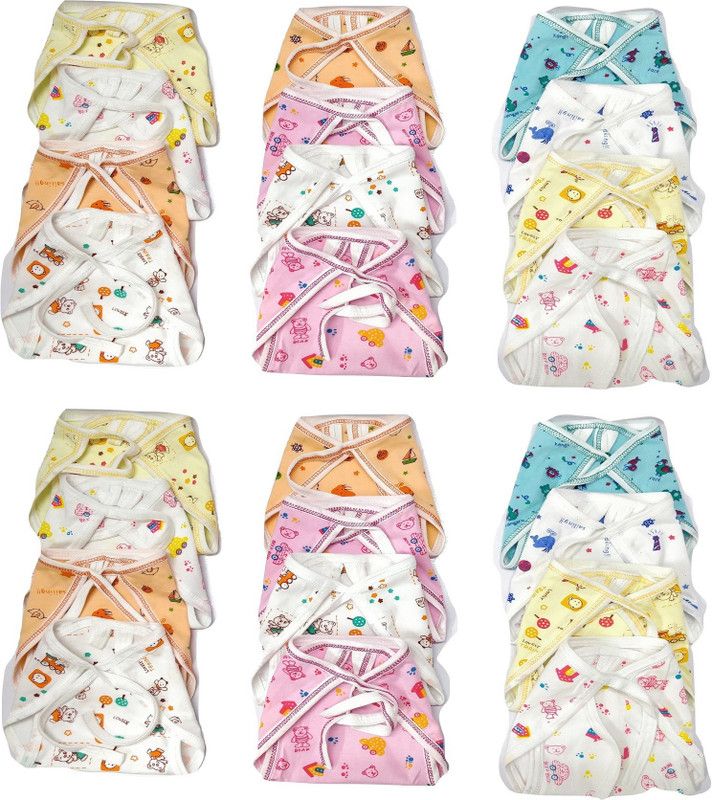 Chirsh Washable Reusable Single Layer Nappy For New Born Baby - Pack Of 24