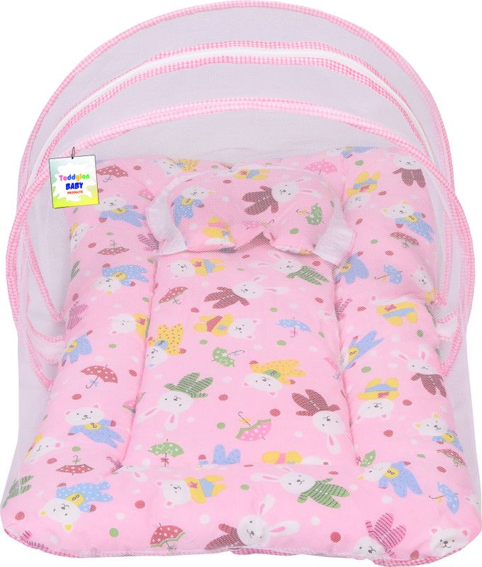 Toddylon Cotton Baby Bed Sized Bedding Set  (Pink)