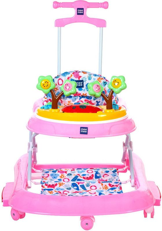 MeeMee Musical 3-in-1 Walker With Parent Rod  (Pink)