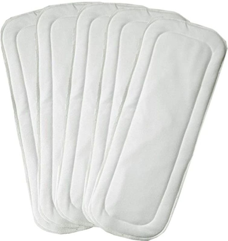 kistapo Reusable Baby Washable Cloth Diaper Nappies with Wet-Free Inserts for Babies/Infants/Toddlers | Button Diaper Insert (Pack of 5) - New Born  (5 Pieces)