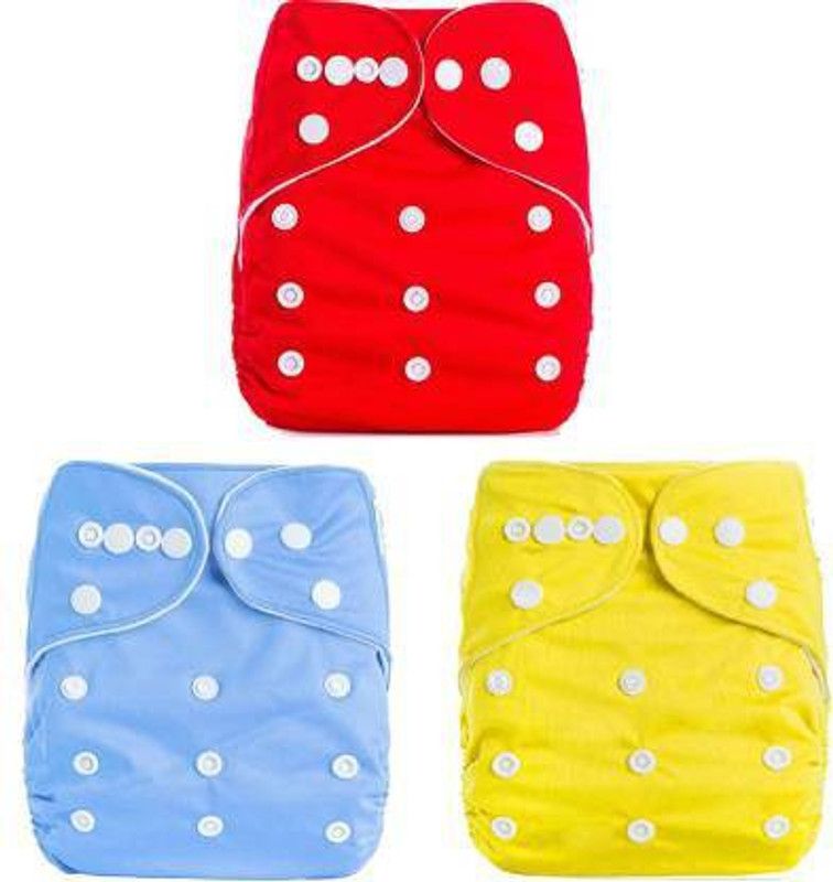 Knij Reuseable Washable Baby Cloth Dipper With 5layer Insert Free Size - M (3 Pieces) - M  (3 Pieces)