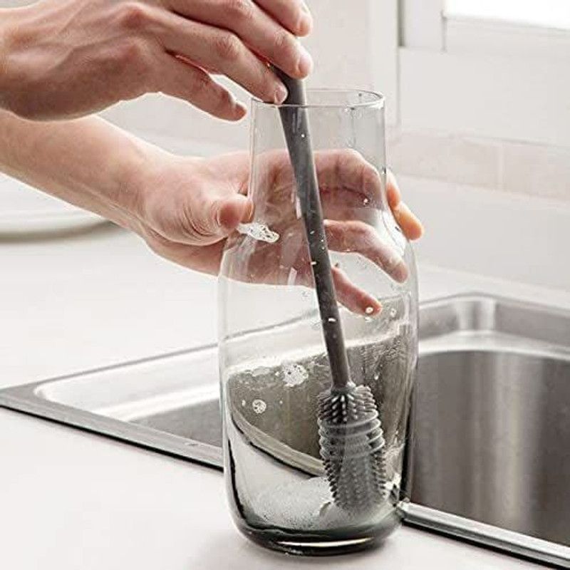 FORKIT Long Bottle Cleaning Brush for Washing Water & Sports Bottle, Vase & Glassware  (Multicolor)