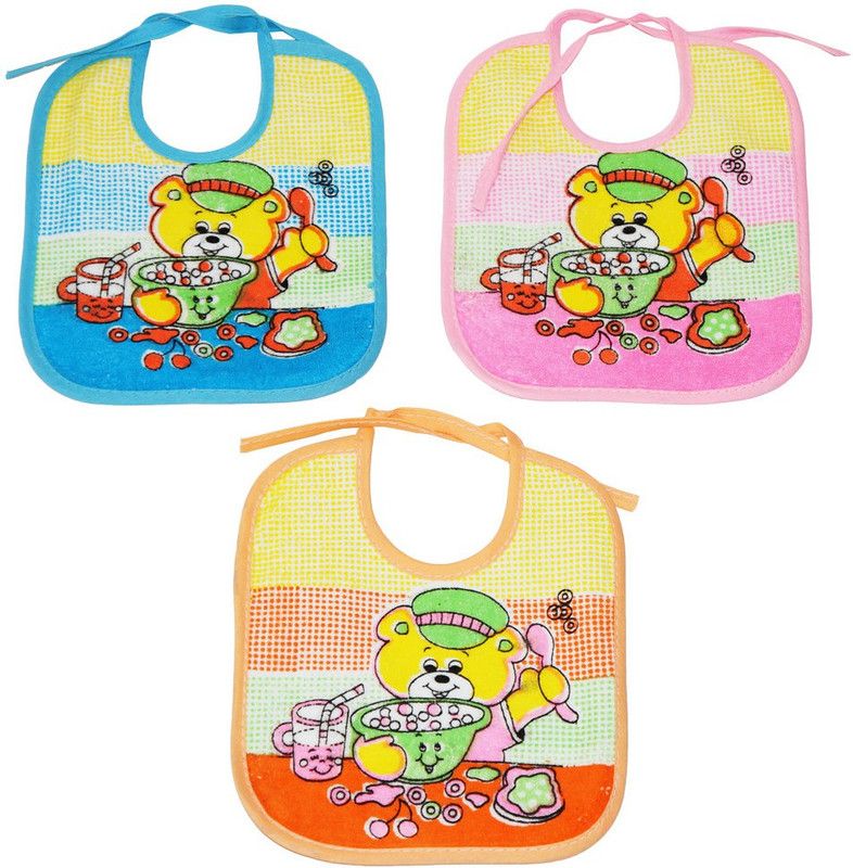 Muren Square Bib-Feeding Bear  (Multicolor)