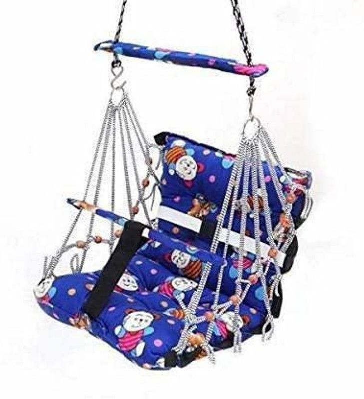 JD ENTERPEISE Blue Teddy Baby Swing Bouncer  (Multicolor)