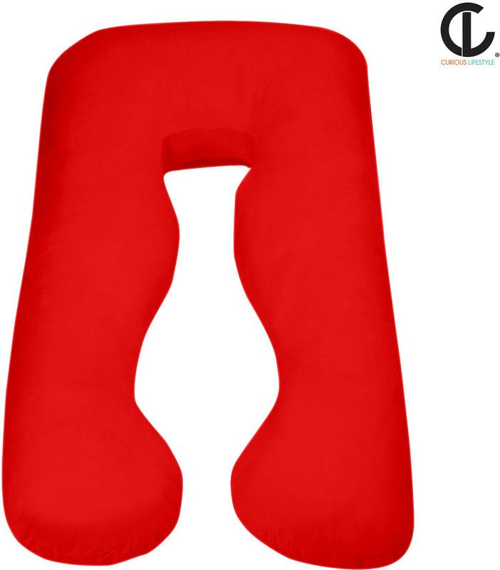 curious lifestyle pregnancy pillow Microfibre Solid Pregnancy Pillow Pack of 1  (Red)