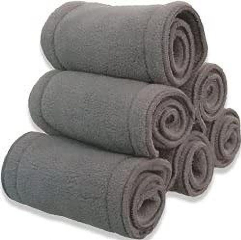 vsol Reusable Soft 5 Layers Bamboo Charcoal Inserts for Baby Cloth Diaper(Pack of 6)