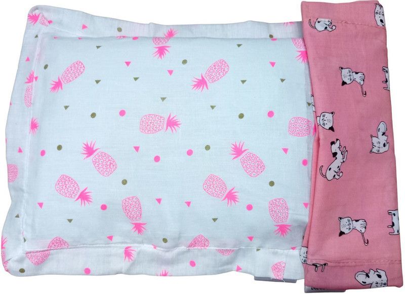 Debu Bazar Mustard Seeds Pillow for new born baby Weight 940 gm, one complete pillow set + extra one cover Rai pillow (takiya) infant kids, Removable Pure Cotton Cover  (Fabric, Blue)