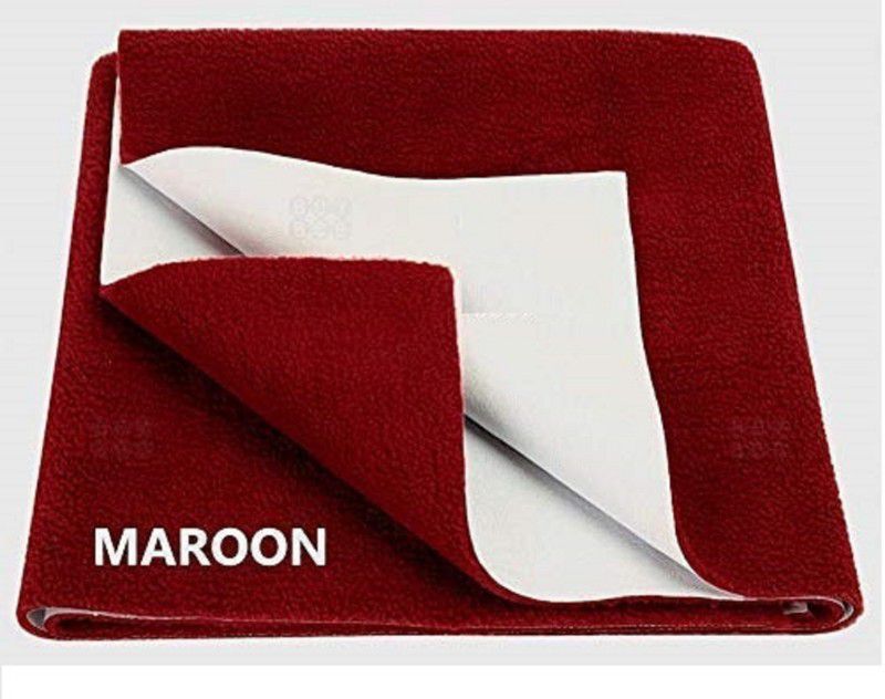 Keviv Cotton Baby Bed Protecting Mat  (Maroon, Medium)