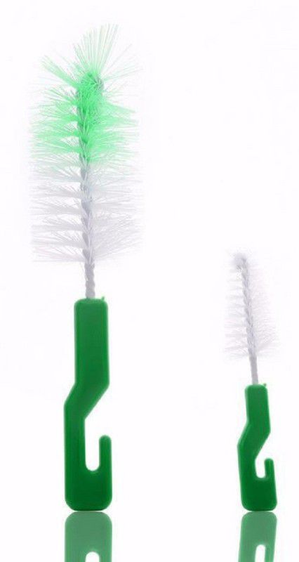 Jingle Kids 2 In 1 Baby Feeding Bottle and Nipple Cleaning Brush Combo  (Green)