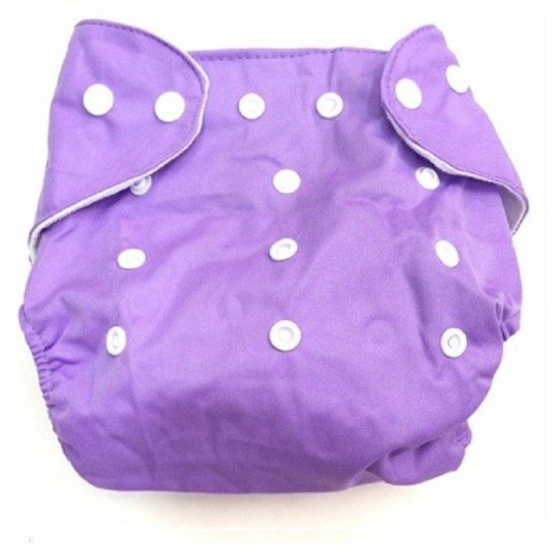 SS Sales Adjustable Baby Diapers & Changing Pads Cotton Washable Reusable Nappy Ages 0 to 2 years. (Pack Of 1) - New Born Purple