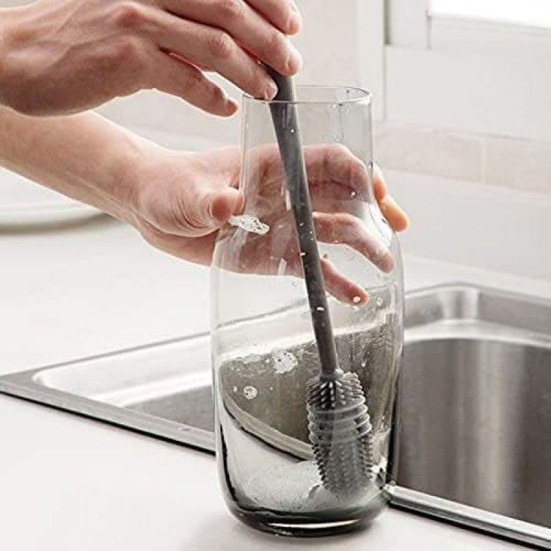 FORKIT Long Bottle Cleaning Brush for Washing Water & Sports Bottle, Vase & Glassware  (Multicolor)