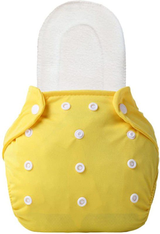 OM New Born Washable, Reusable Cotton Button Diaper, 0-6 Month (Pack Of 5)
