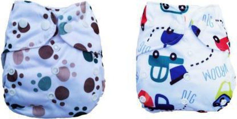 SS Sales Printed Reusable Washable Baby Cloth Diaper For 0-24 Months Baby 2PC