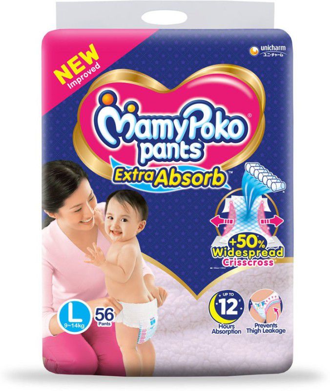 MamyPoko Extra Absorb Pants - L  (56 Pieces)