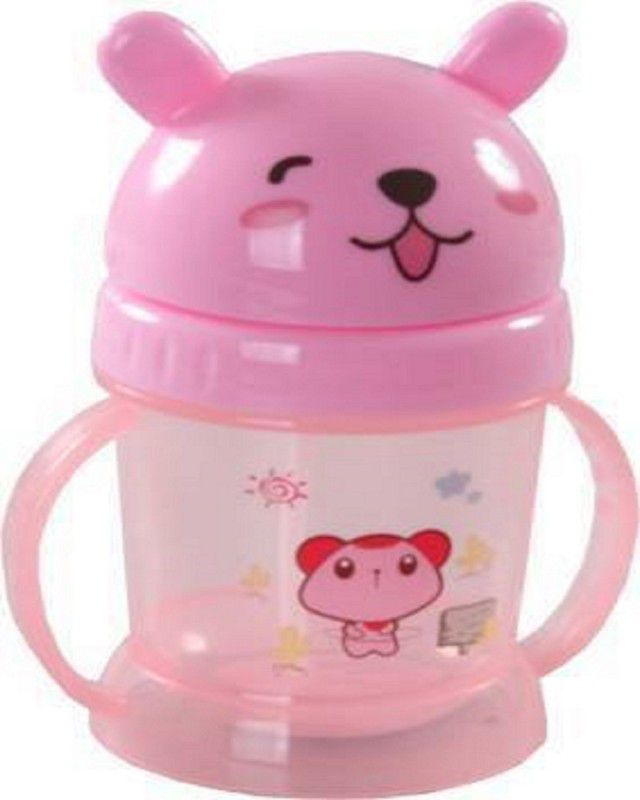 KRISHVIA Eco-friendly Baby Water cup 300ml With Straw Children Kettle Drinkware-mm2  (Rendom)