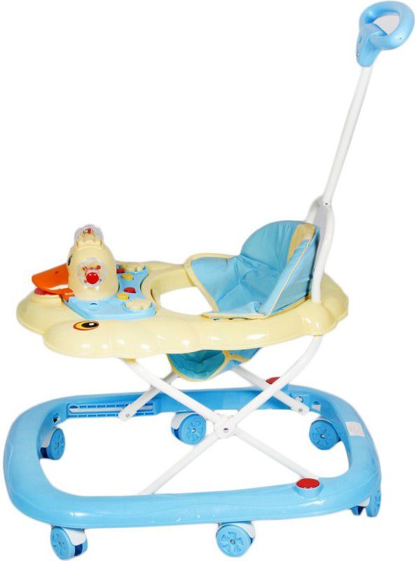 CONTINENTAL Musical 3-in-1 Walker With Parent Rod  (Blue)