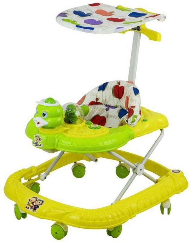 ODELEE Musical Activity Walker With Parent Rod  (Green)
