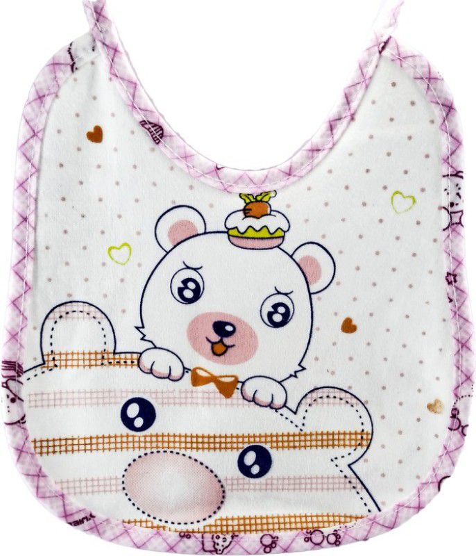 Klarishu Feeding bib apron - Super Soft Pure Cotton, water Proof, Machin Wash for baby  (Pink)