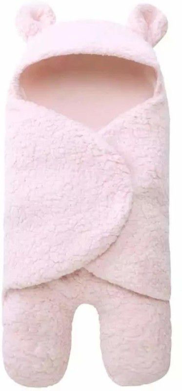 Nakshu Printed Crib Crib Baby Blanket for Mild Winter  (Fur, PINK PLAIN)