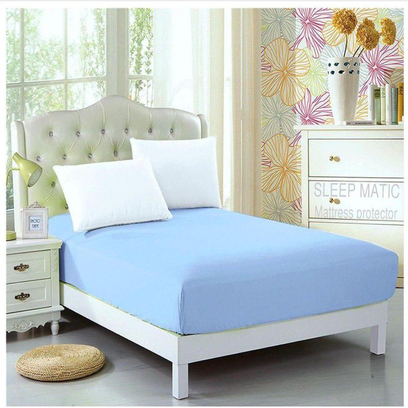 Sleep Matic Cotton Baby Bed Protecting Mat  (sky blue, Large)